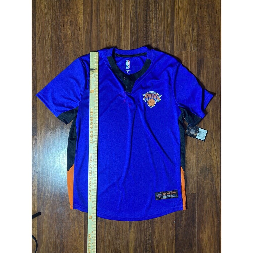 NEW YORK KNICKS MEDIUM BUTTON SHIRT ATHLETIC OFFICIAL NBA NWT